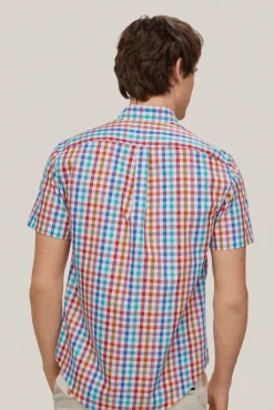 Camisa Non Iron Cuadros Manga Corta^Pedro del Hierro Store