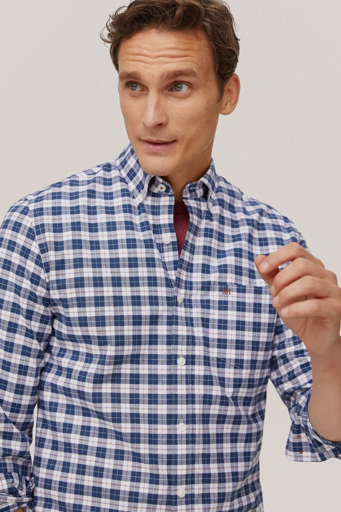 Camisa Non Iron Oxford Cuadros^Pedro del Hierro New