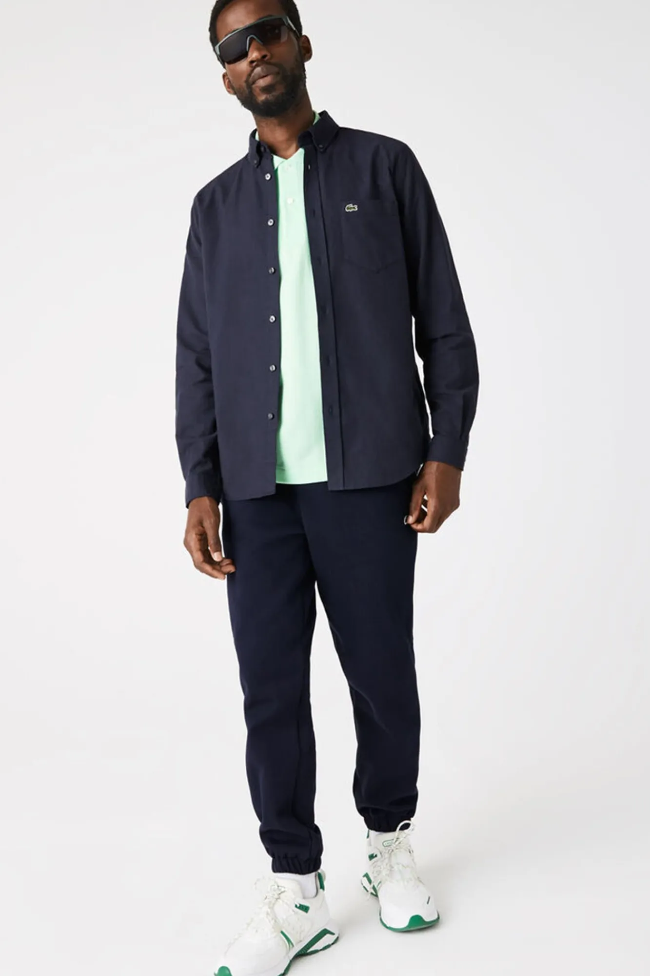 Camisa Oscura Con Cuello Abotonado^Lacoste Fashion