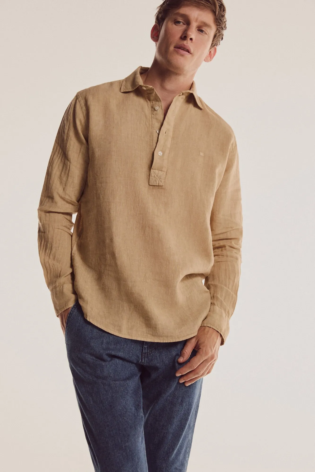 Camisa Polera De Lino Lisa^Pedro del Hierro Best