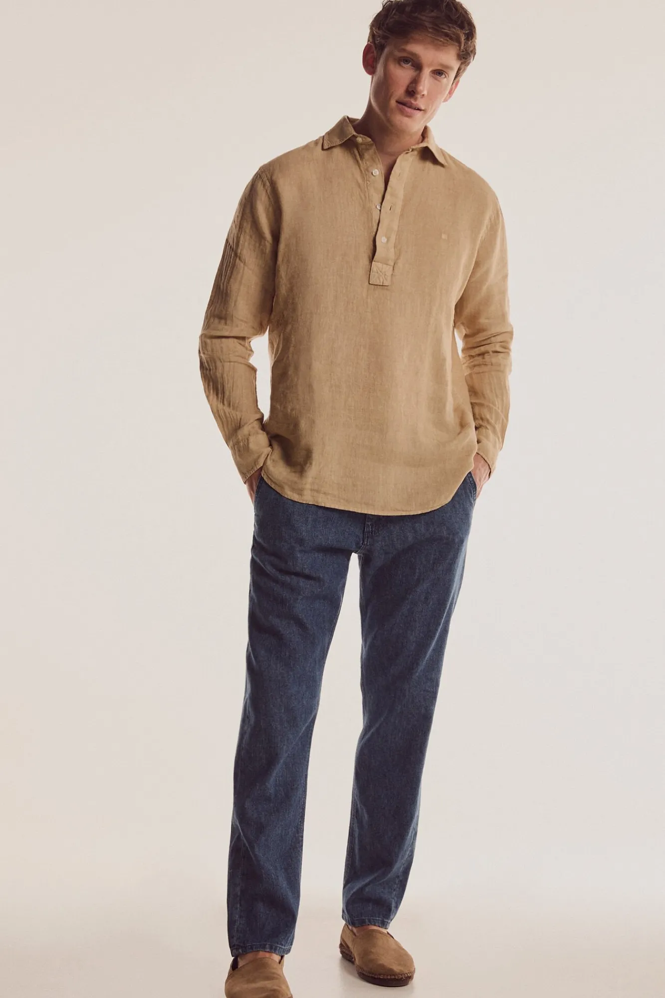Camisa Polera De Lino Lisa^Pedro del Hierro Best