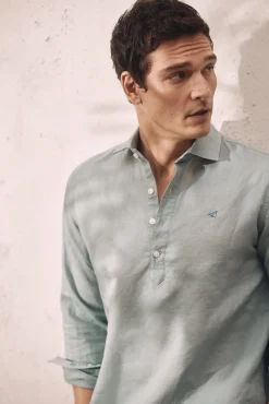 Camisa Polera Lino Manga Larga^Ooto Best