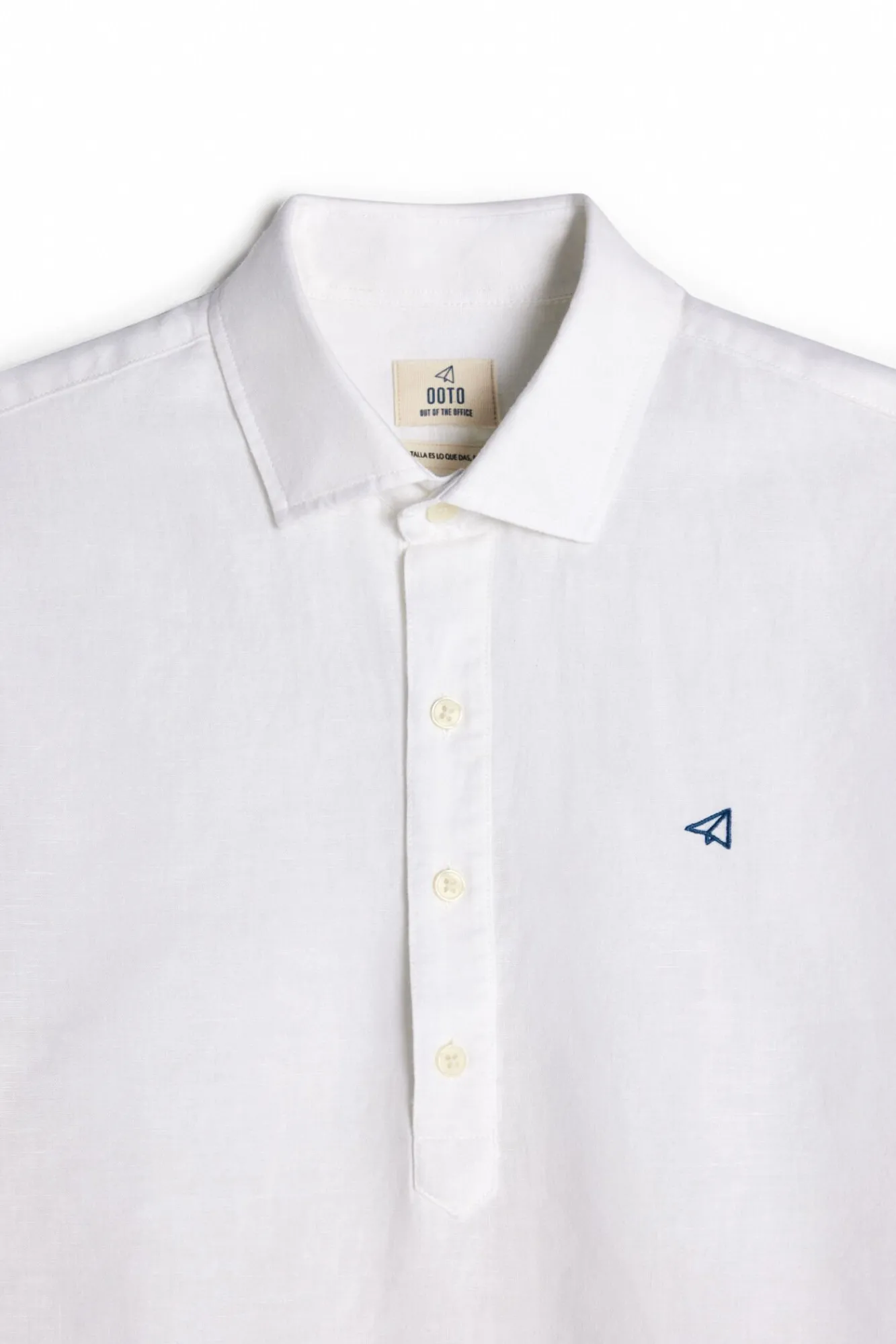 Camisa Polera Lino Manga Larga^Ooto Cheap