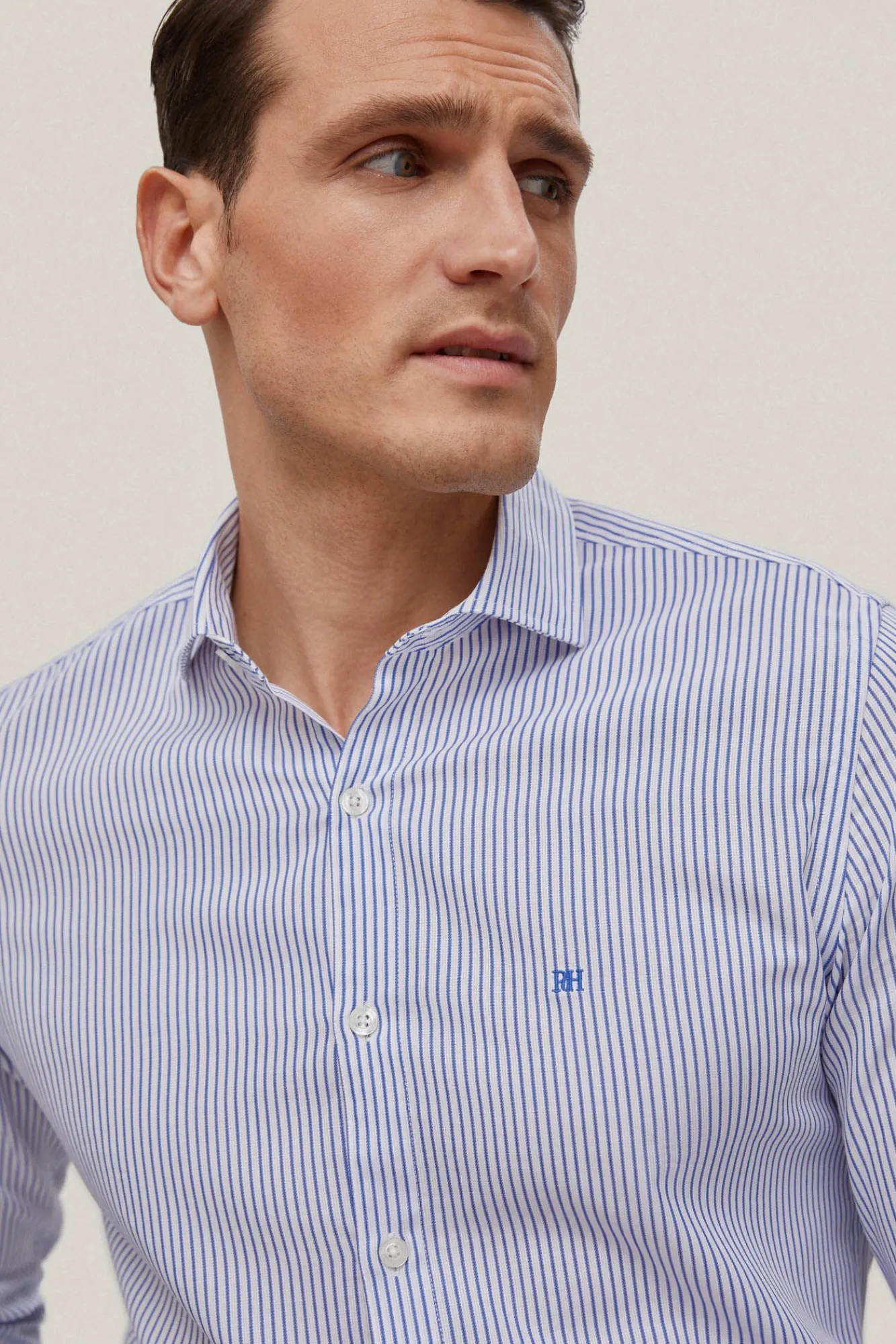 Camisa Rayas Slim Fit Facil Plancha + Antiolor^Pedro del Hierro New