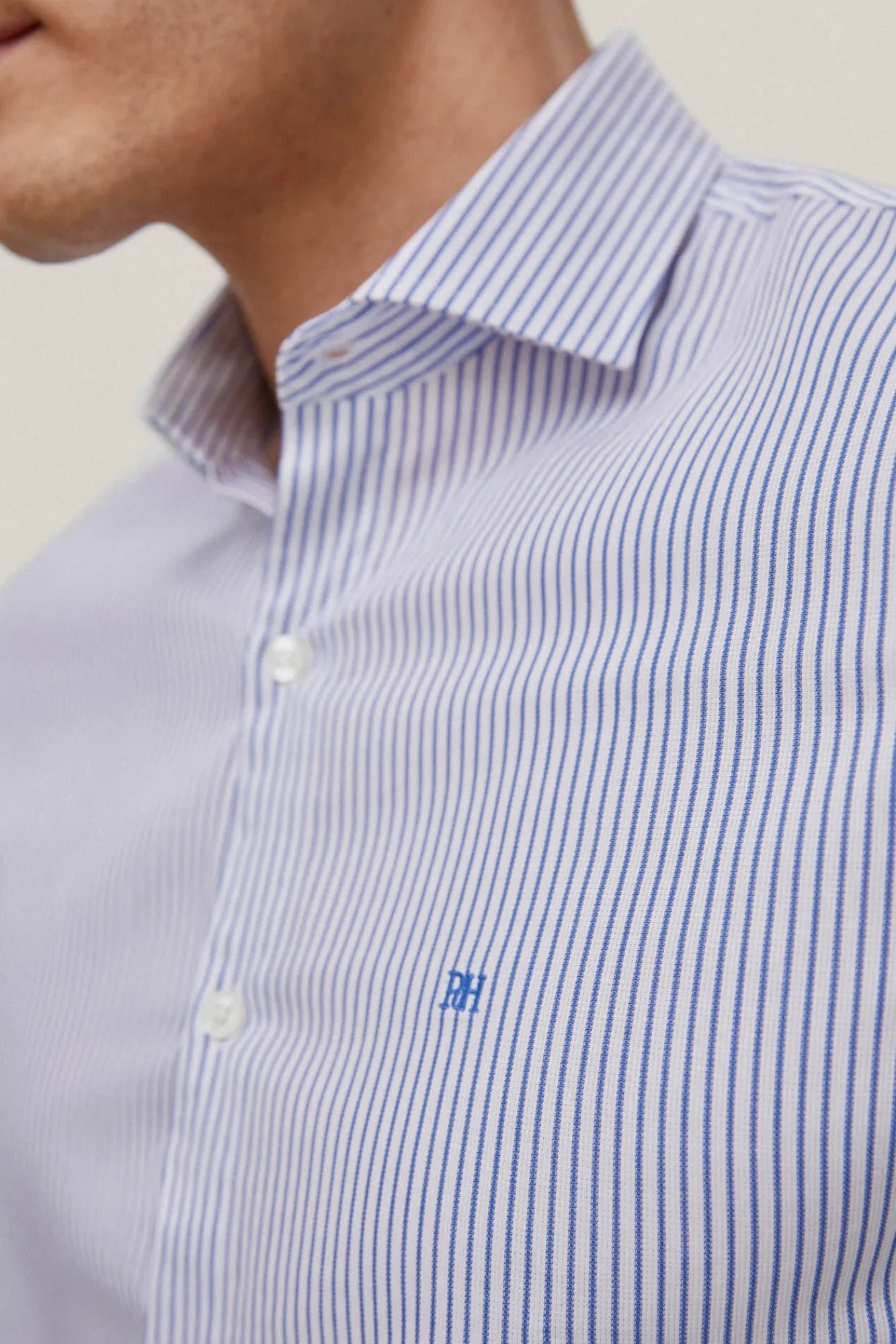 Camisa Rayas Slim Fit Facil Plancha + Antiolor^Pedro del Hierro New