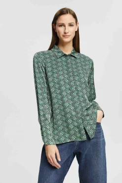Camisa Satinada Estampada Viscosa^Esprit Store