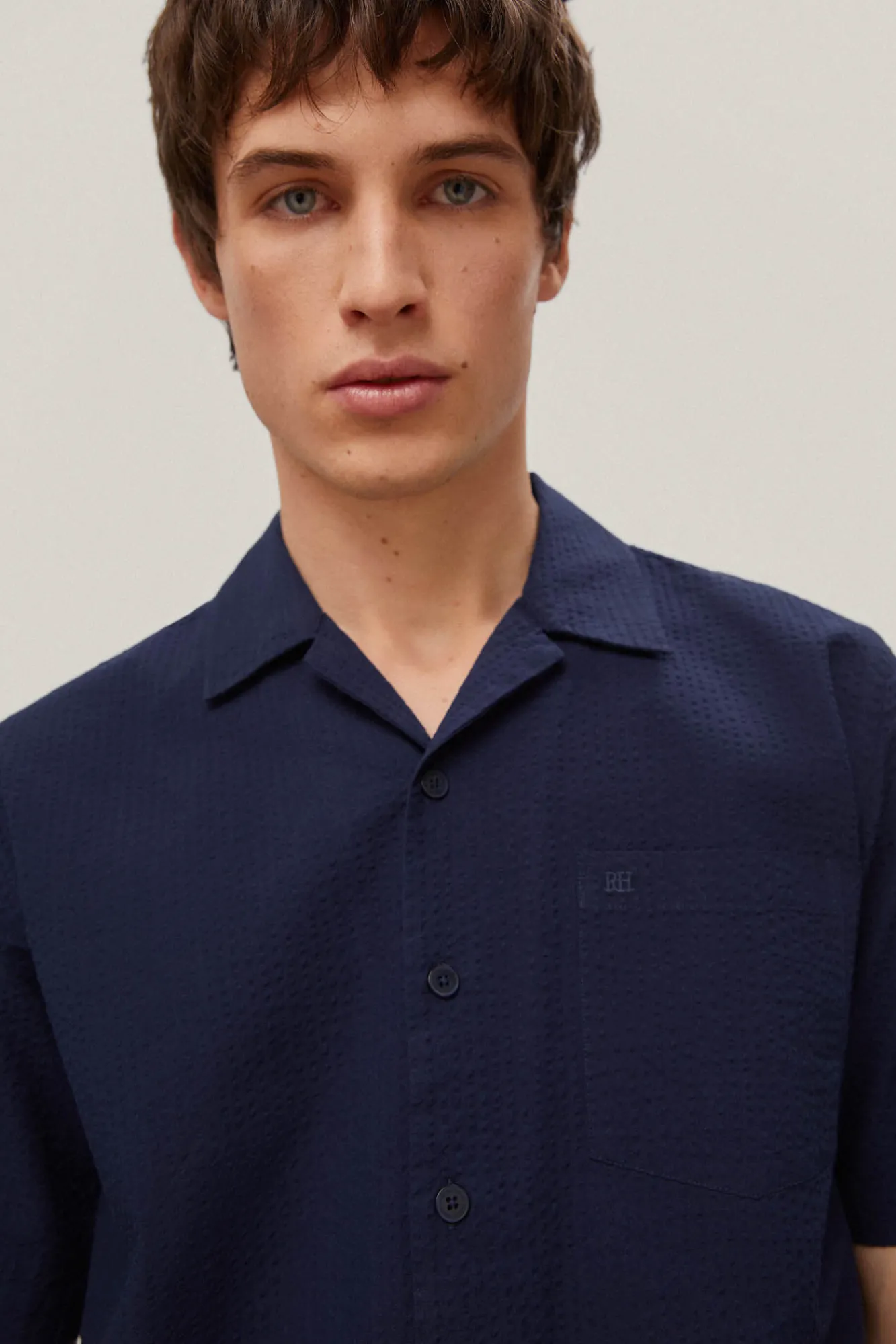 Camisa Seersucker Camp Collar^Pedro del Hierro Cheap