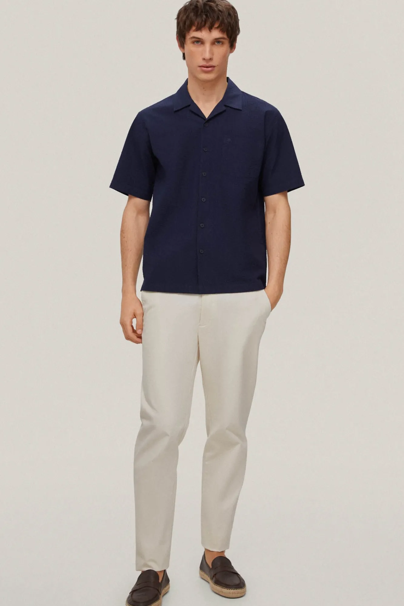 Camisa Seersucker Camp Collar^Pedro del Hierro Cheap