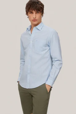Camisa Seersucker Rayas Manga Larga^Pedro del Hierro Cheap