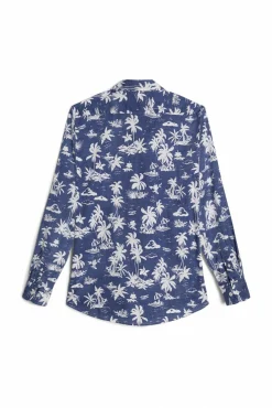 Camisa Slim Estampada Palmeras ^Ooto Hot