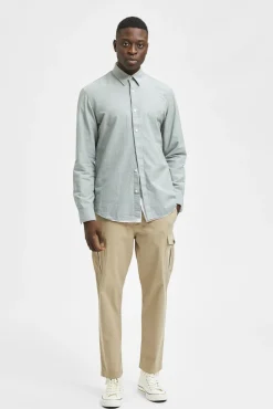 Camisa Slim Fit De Algodon Organico^Selected Best Sale