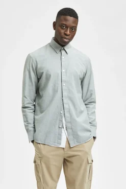 Camisa Slim Fit De Algodon Organico^Selected Best Sale