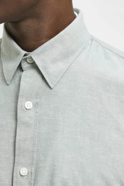Camisa Slim Fit De Algodon Organico^Selected Best Sale