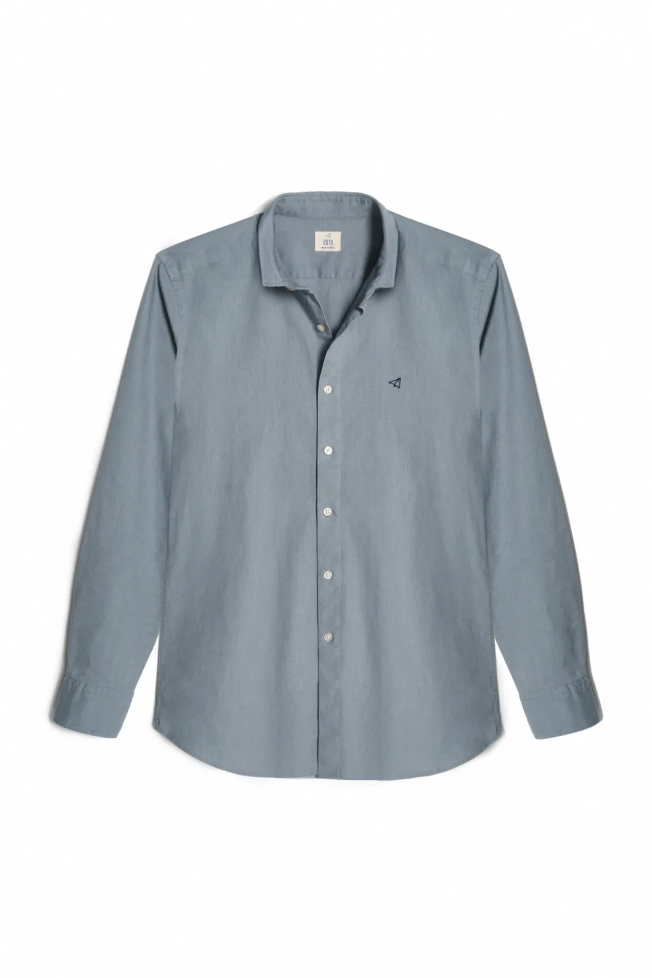 Camisa Slim Lino Manga Larga ^Ooto Clearance