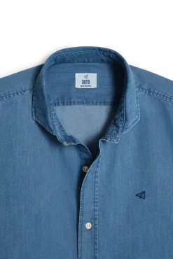 Camisa Slim Vaquera Manga Larga ^Ooto Fashion