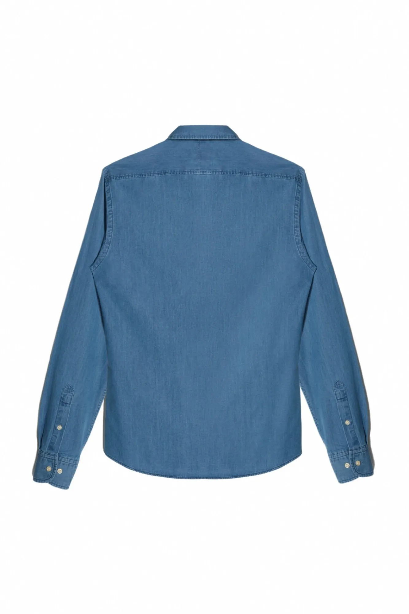 Camisa Slim Vaquera Manga Larga ^Ooto Fashion