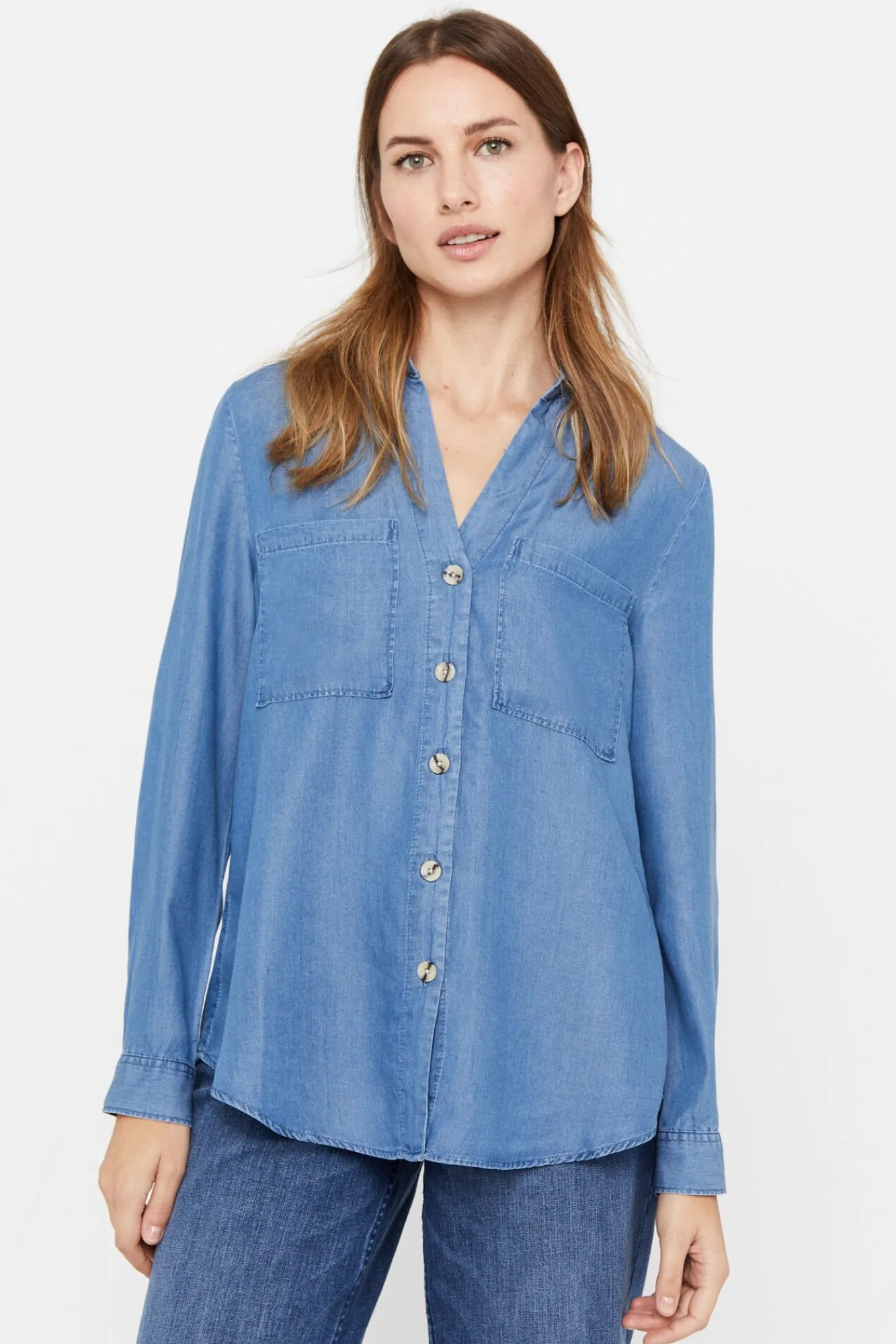 Camisa Vaquera Tencel^Cortefiel Store