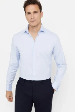 Camisa Vestir Estructura Lisa Puno Gemelos Facil Plancha^Cortefiel Sale