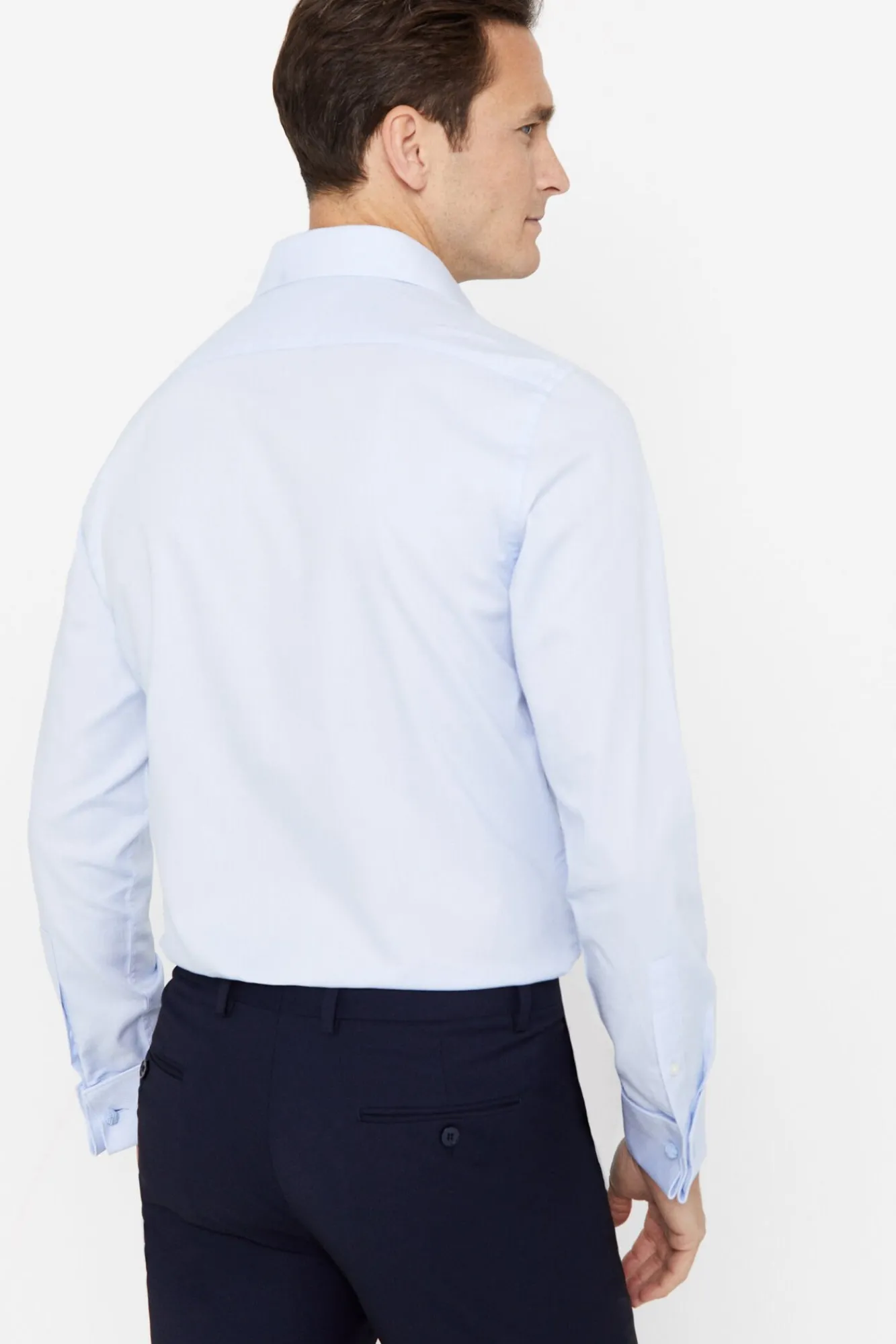 Camisa Vestir Estructura Lisa Puno Gemelos Facil Plancha^Cortefiel Sale