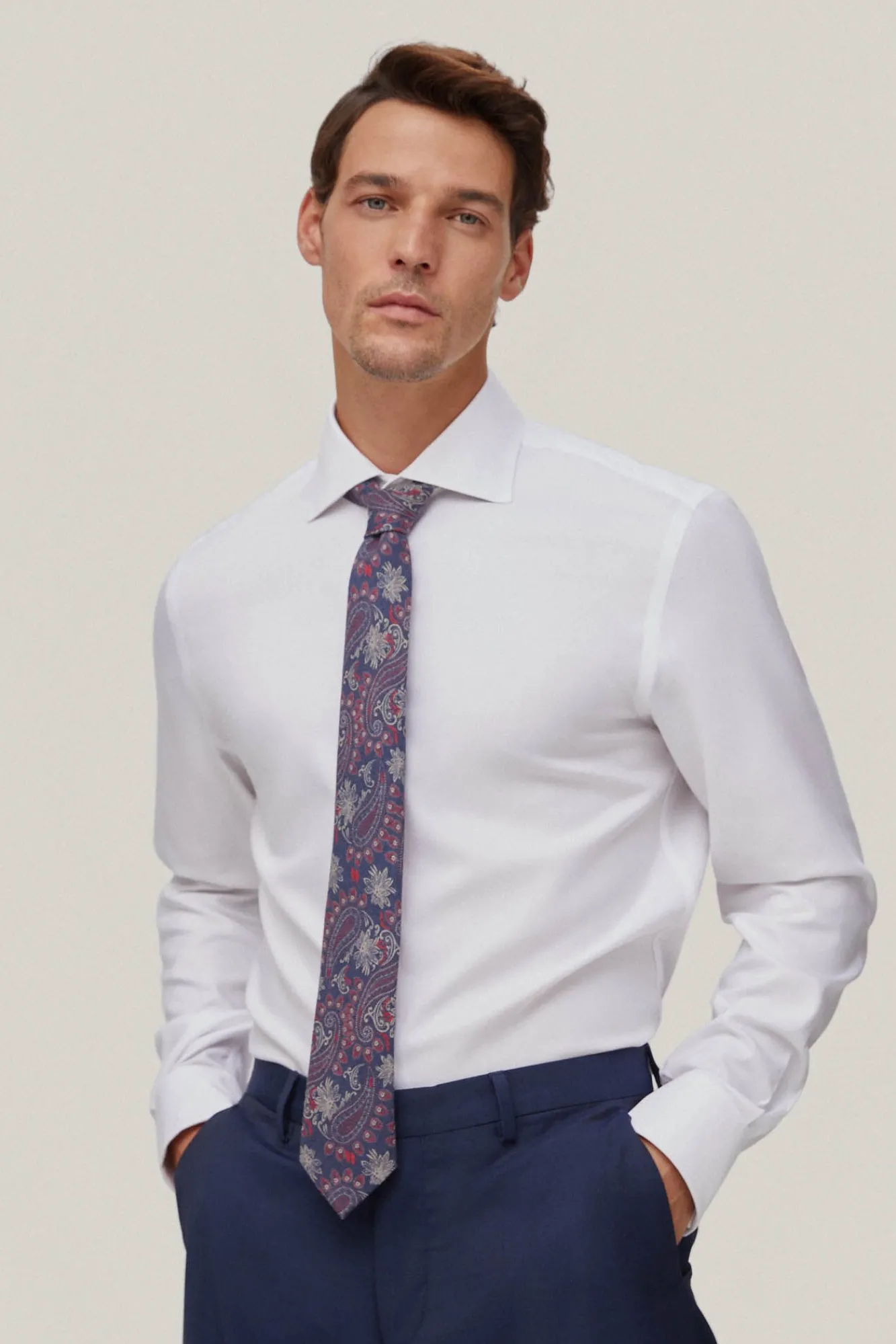 Camisa Vestir Gemelos Estructura Lisa Non Iron + Antimanchas^Pedro del Hierro Online