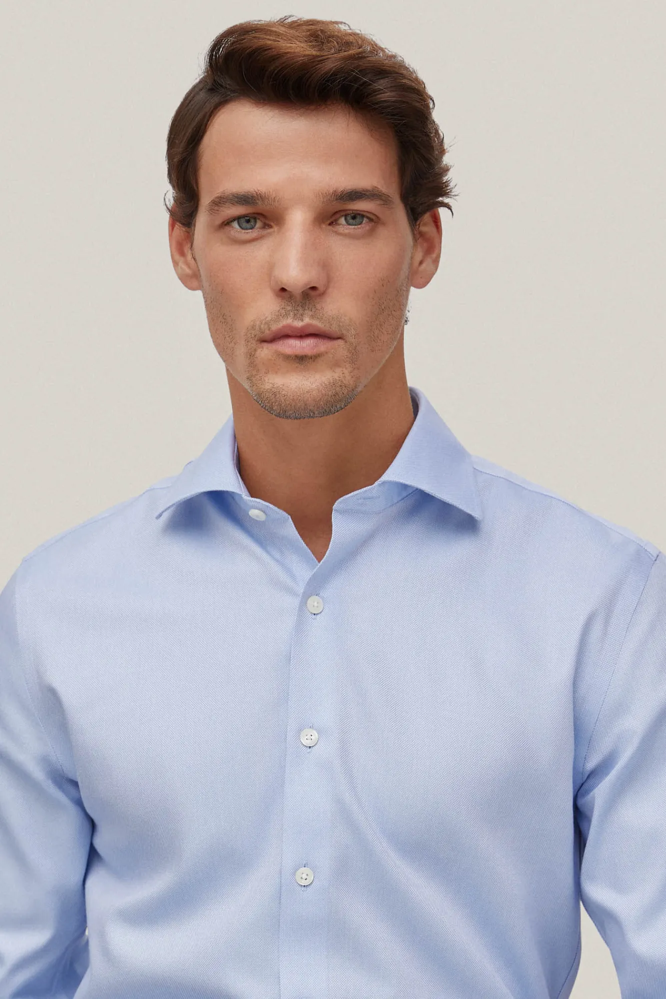 Camisa Vestir Gemelos Estructura Lisa Non Iron + Antimanchas^Pedro del Hierro Sale