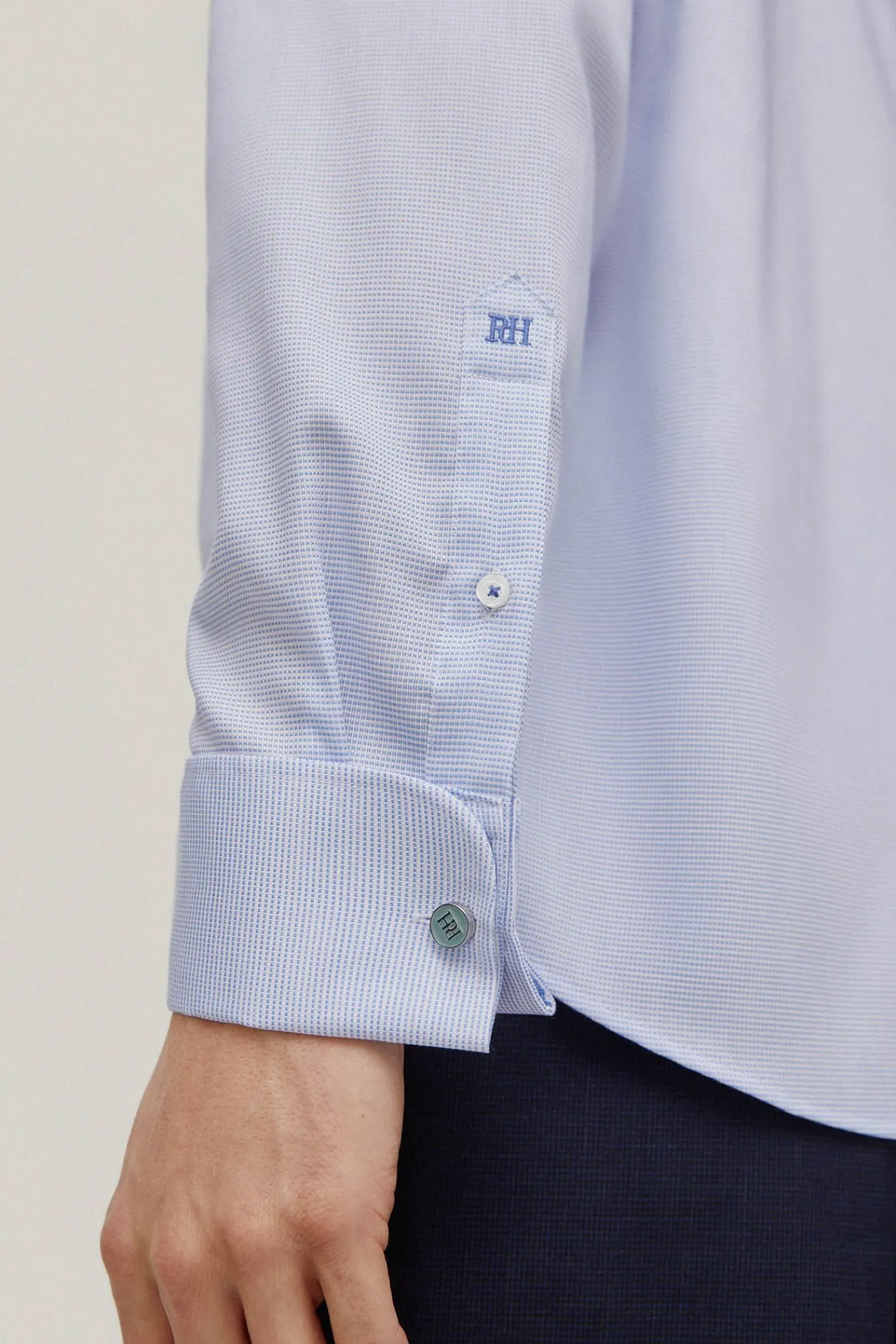 Camisa Vestir Gemelos Estructura Lisa Non Iron + Antimanchas^Pedro del Hierro Best