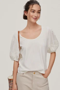 Camiseta Combinada Bordada^Pedro del Hierro Clearance