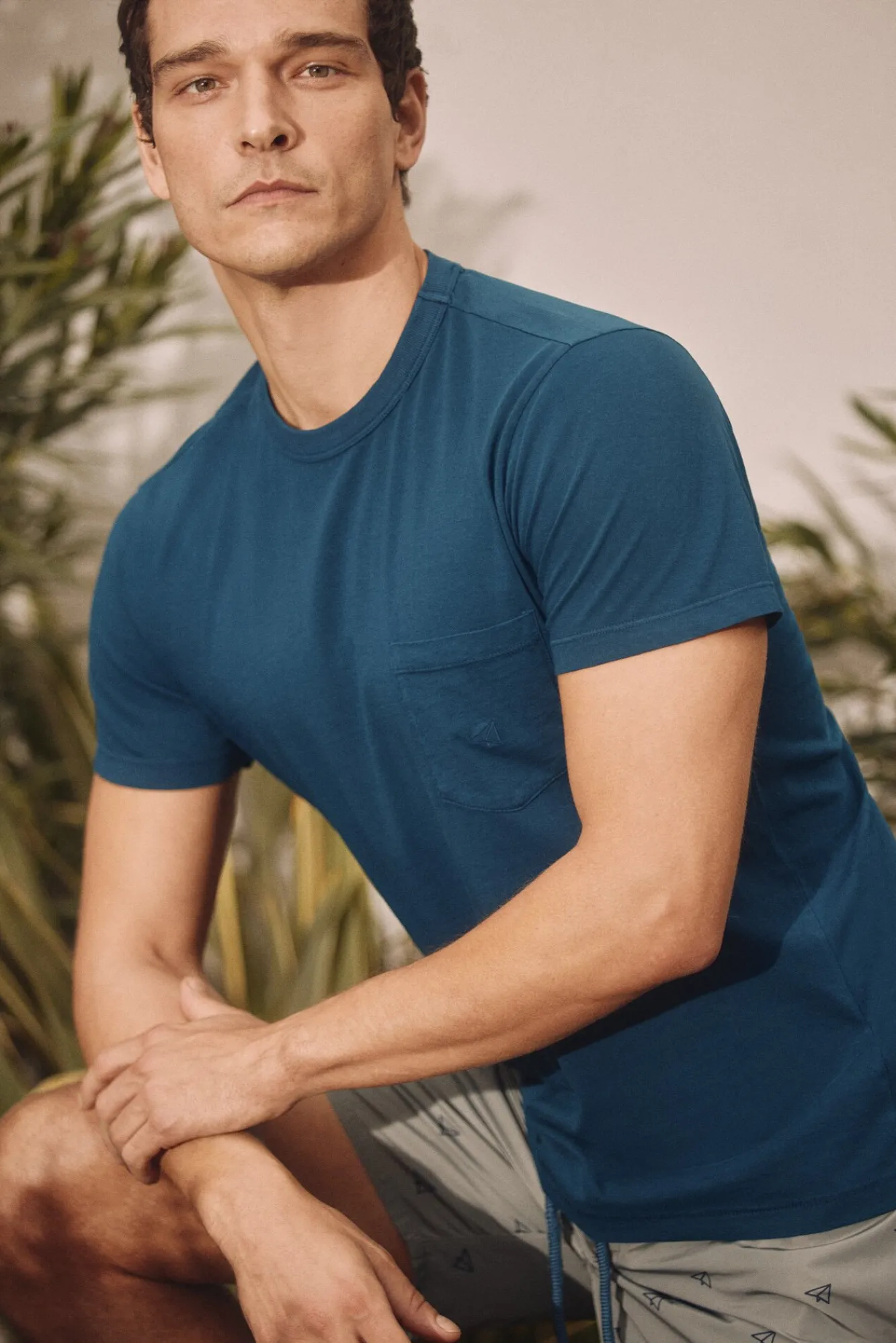 Camiseta Con Bolsillo Y Logo Bordado^Ooto New