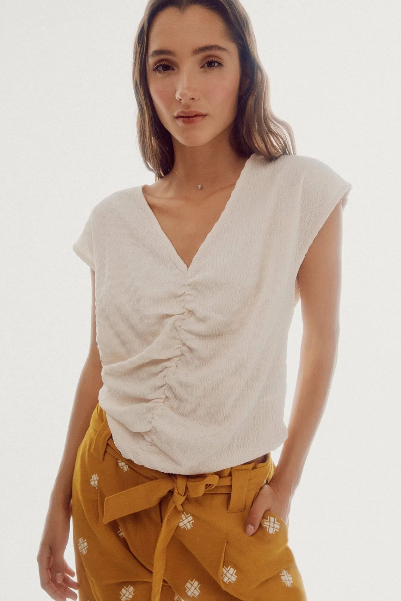 Camiseta Con Frunce^Slowlove Best