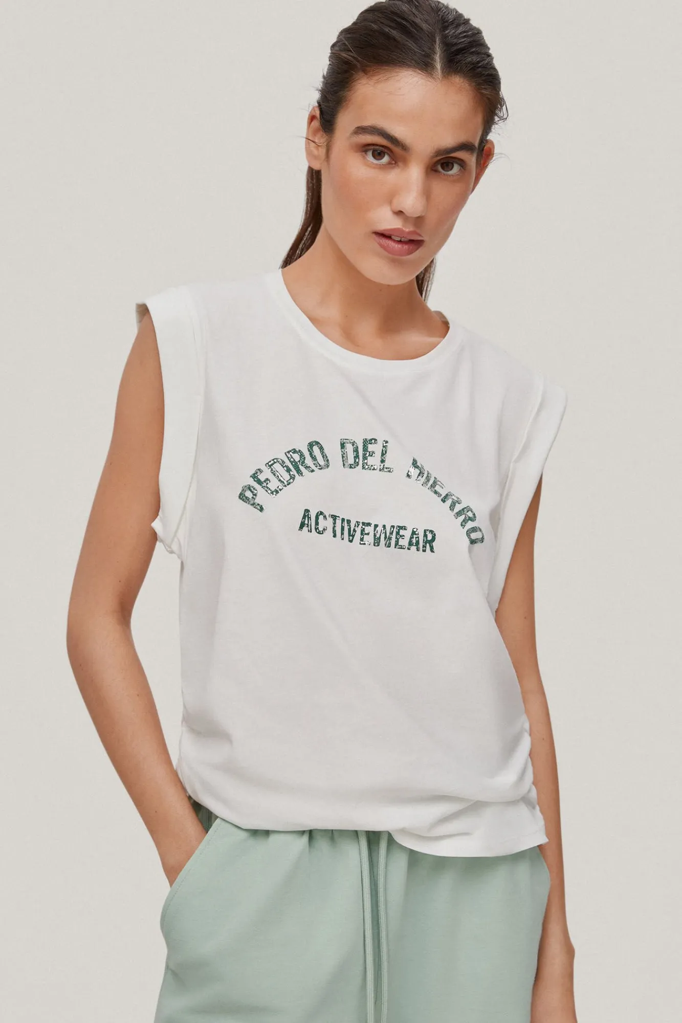 Camiseta Con Logo Y Frunces^Pedro del Hierro Hot