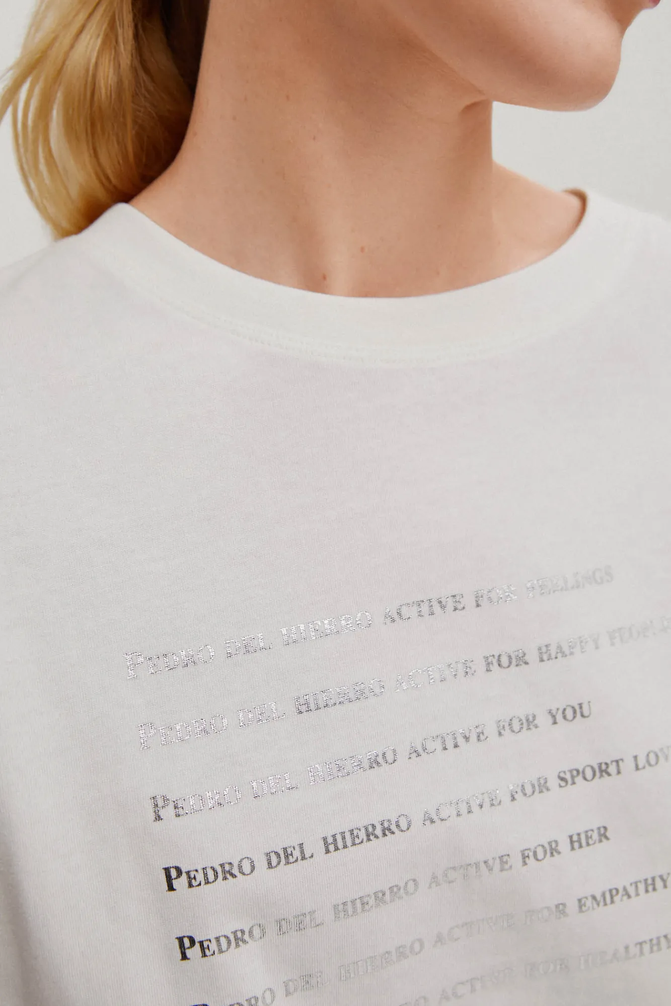 Camiseta De Algodon Con Logo^Pedro del Hierro Best