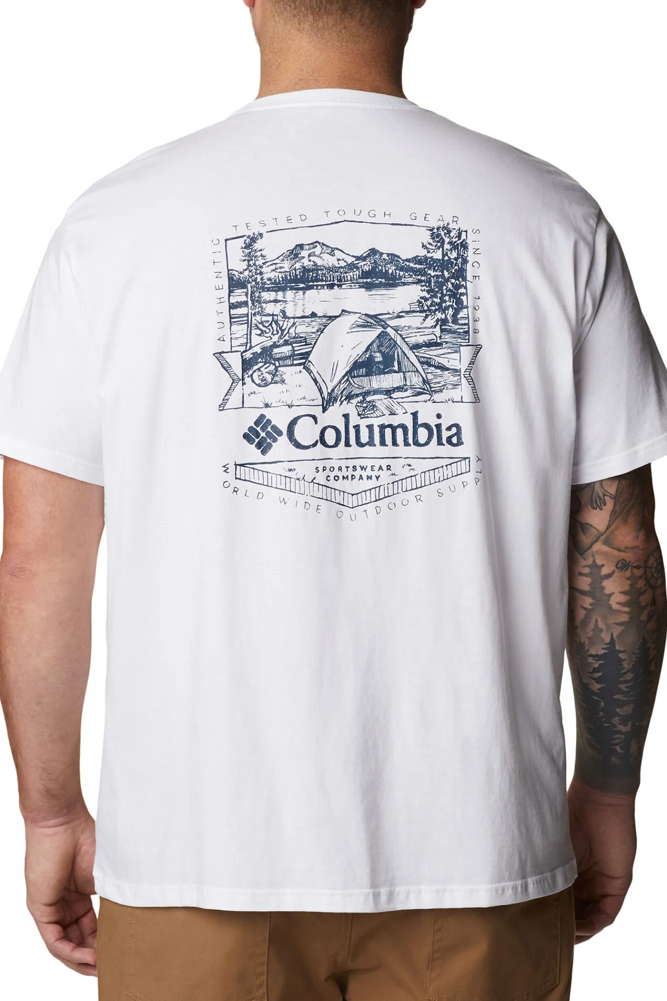 Camiseta De Manga Corta Con Estampado En La Espalda Rockaway River™ Para Hombre^Columbia Best