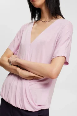 Camiseta Efecto Cruzado Con Tencel™^Esprit Shop