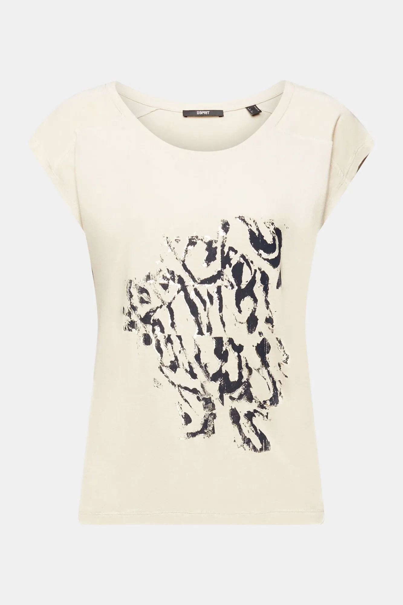 Camiseta Manga Corta Estampado Abstracto Viscosa^Esprit Hot