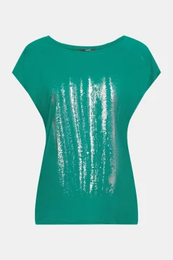 Camiseta Manga Corta Estampado Abstracto Viscosa^Esprit Online