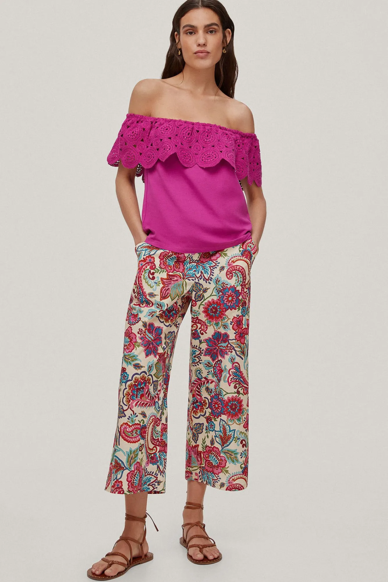 Camiseta Volante Crochet^Pedro del Hierro Hot