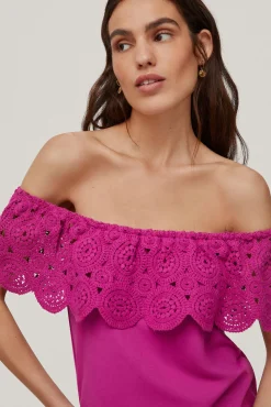 Camiseta Volante Crochet^Pedro del Hierro Hot