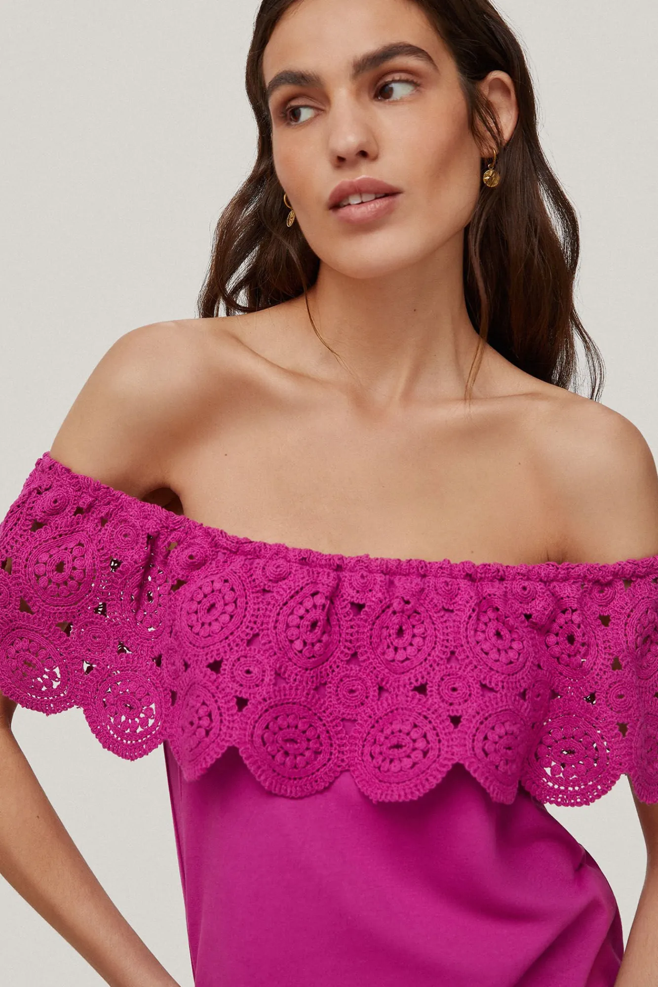 Camiseta Volante Crochet^Pedro del Hierro Hot