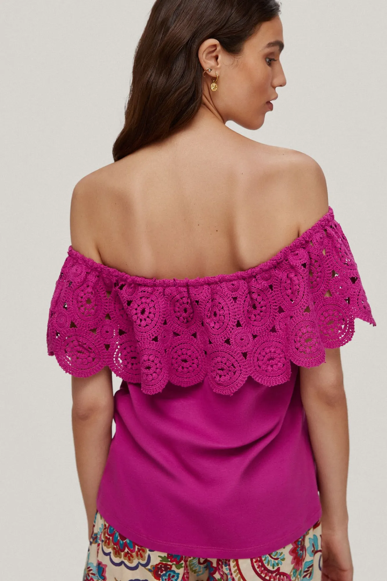 Camiseta Volante Crochet^Pedro del Hierro Hot