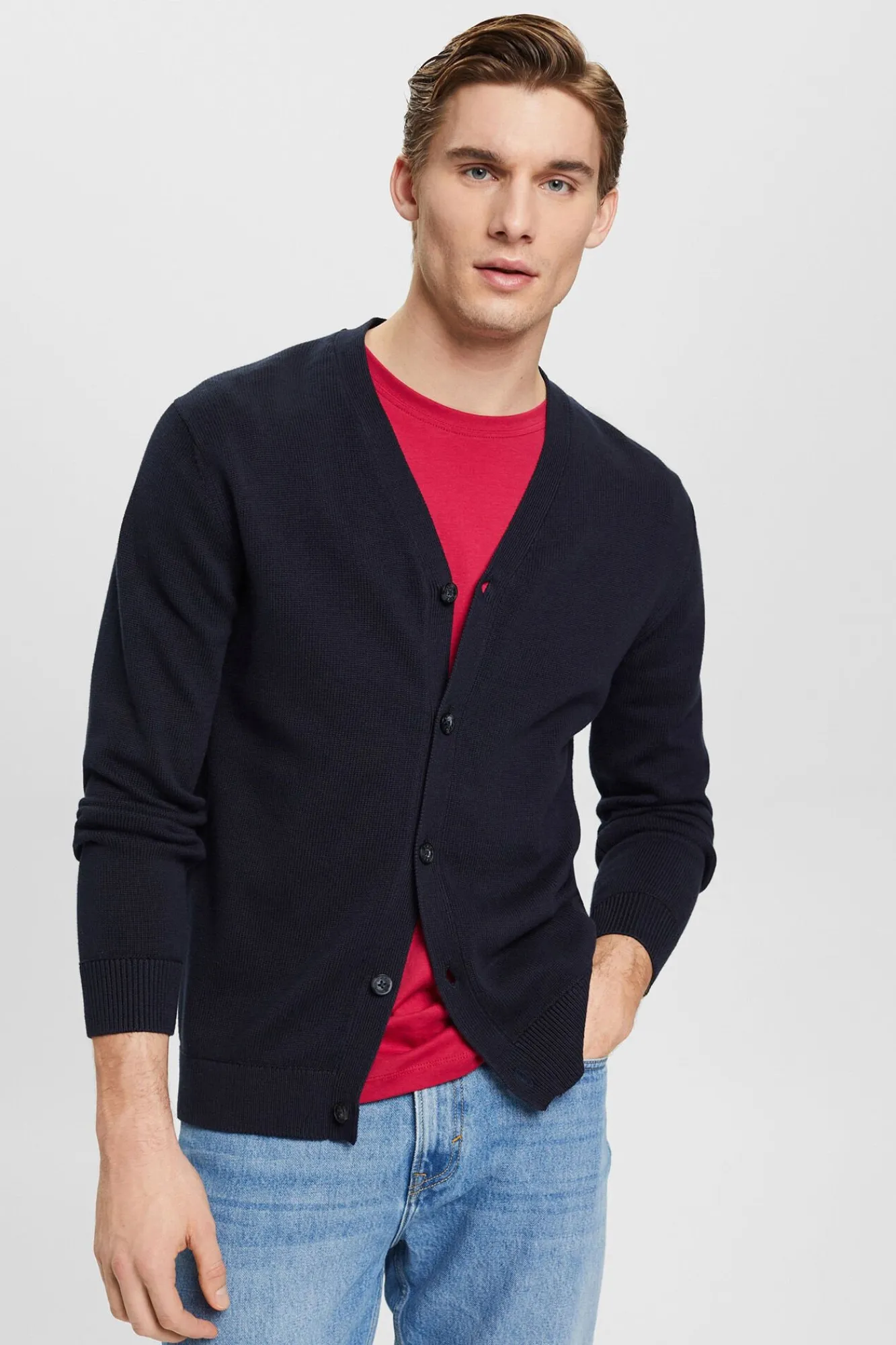 Cardigan De Punto Fino Algodon^Esprit Outlet