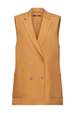 Chaleco Cruzado Tencel™ Regular Fit^Esprit Clearance