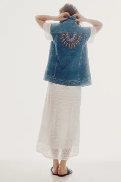 Chaleco Vaquero Bordado^Slowlove Online