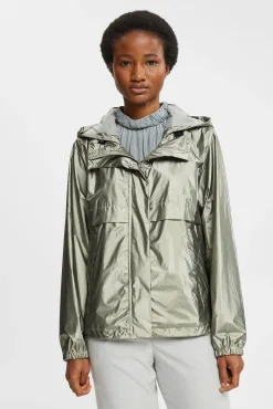 Chaqueta Corta Impermeable Metalizada^Esprit Online