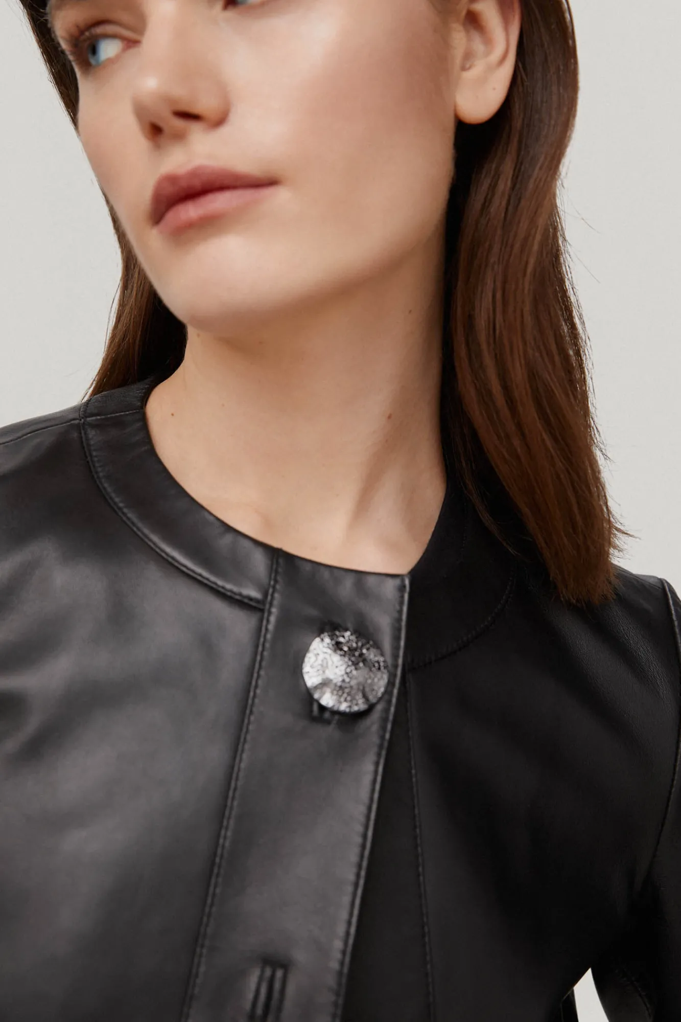Chaqueta De Piel Con Botones Joya^Pedro del Hierro Best Sale