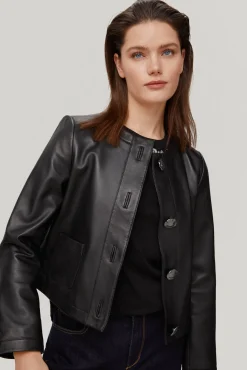 Chaqueta De Piel Con Botones Joya^Pedro del Hierro Best Sale