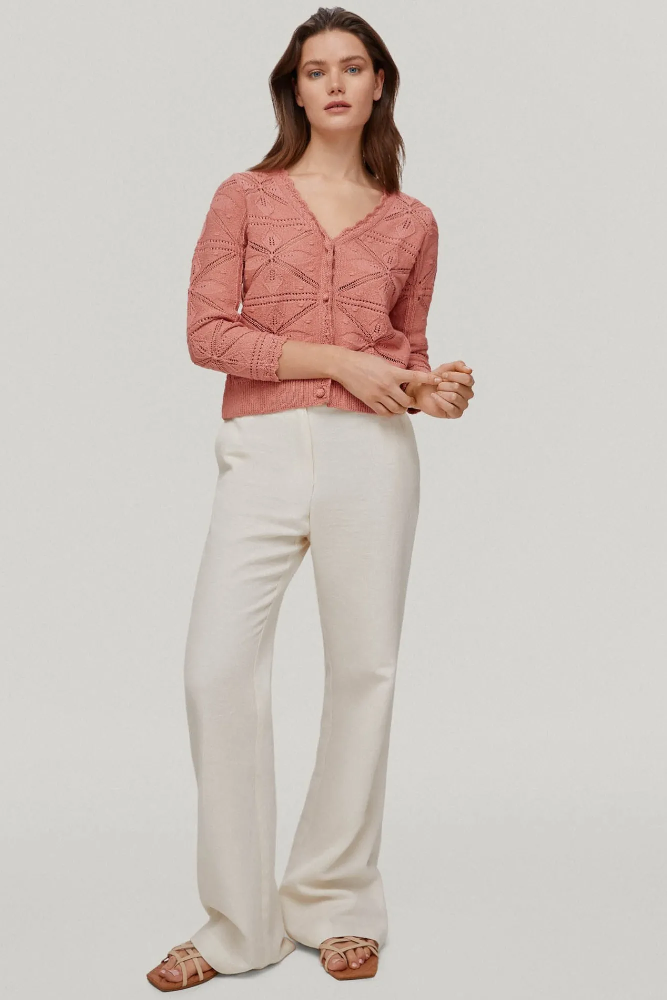 Chaqueta Punto Con Rosetones Flor^Pedro del Hierro Sale