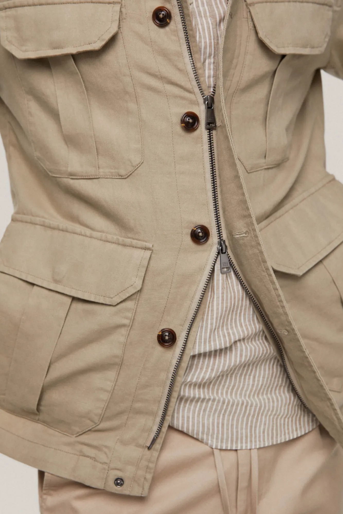 Chaqueta Sahariana Algodon Y Lino^Pedro del Hierro Sale