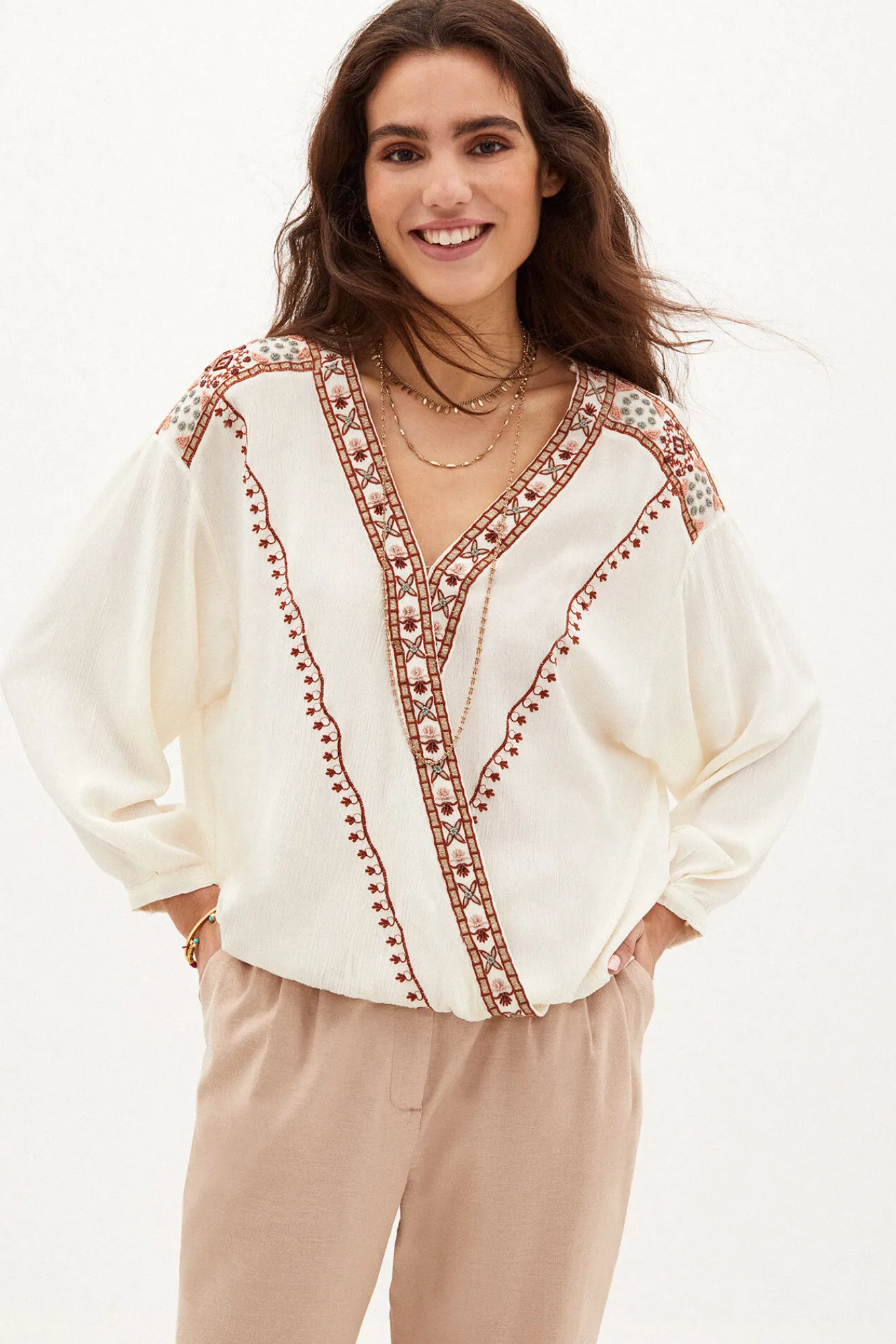 Dalila Blusa Cruzada Bordada^Hoss Intropia Sale
