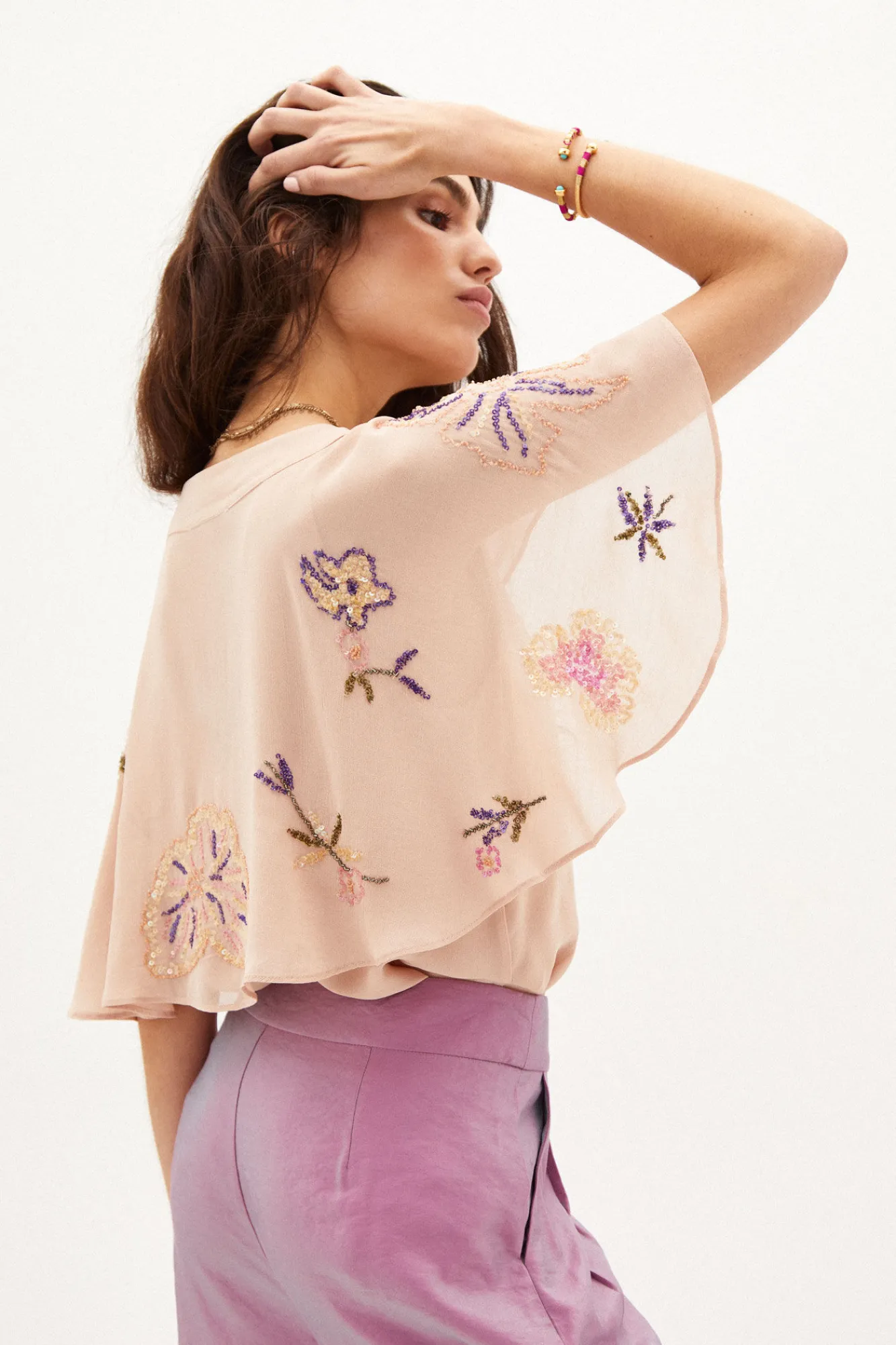 Elaina Blusa Bordada Con Abalorios^Hoss Intropia Shop