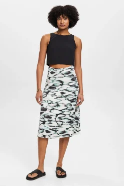 Falda Midi Animal Print Viscosa^Esprit Hot
